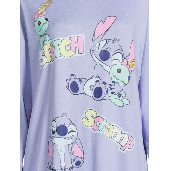 Disney Stitch Lavender Sweatshirt Dress - Picture 2 of 10